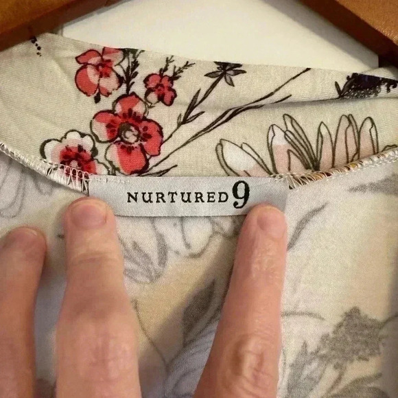 Classic Nurtured 9 Maternity Robe - Cream Floral size S/M - Picture 6 of 10